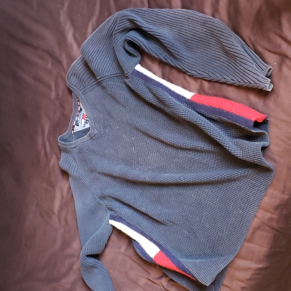 Y2K 90s Vintage Rare Tommy Jeans Tommy Hilfiger Sweater Long Sleeve